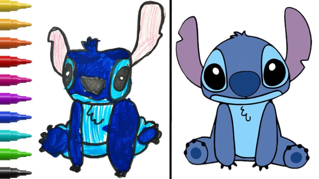 How To Draw STITCH! 💙 Easy Step by Step Drawing with my Daughter Natia! #stitch