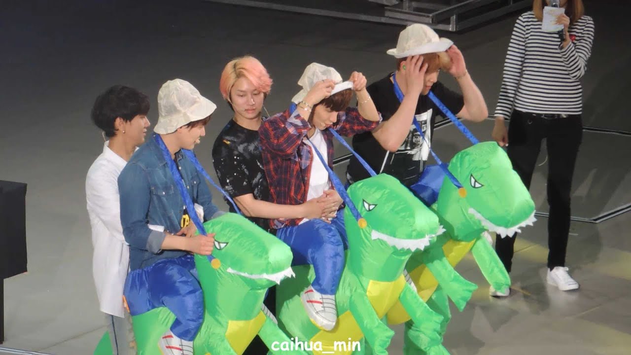 [Fancam]160213 Super Camp in Taipei-Kyuhyun&Kangin&Leeteuk恐龍裝XD