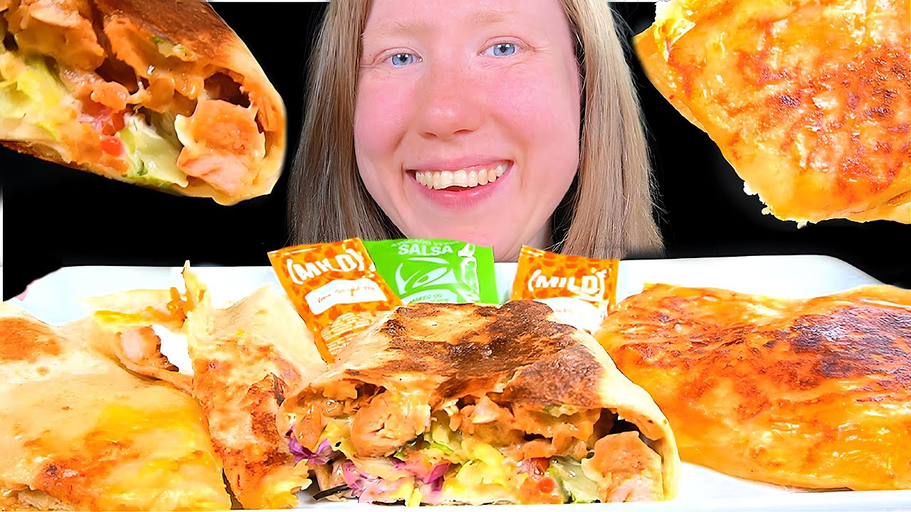 ASMR TACO BELL CANTINA CHICKEN MUKBANG EATING SOUNDS