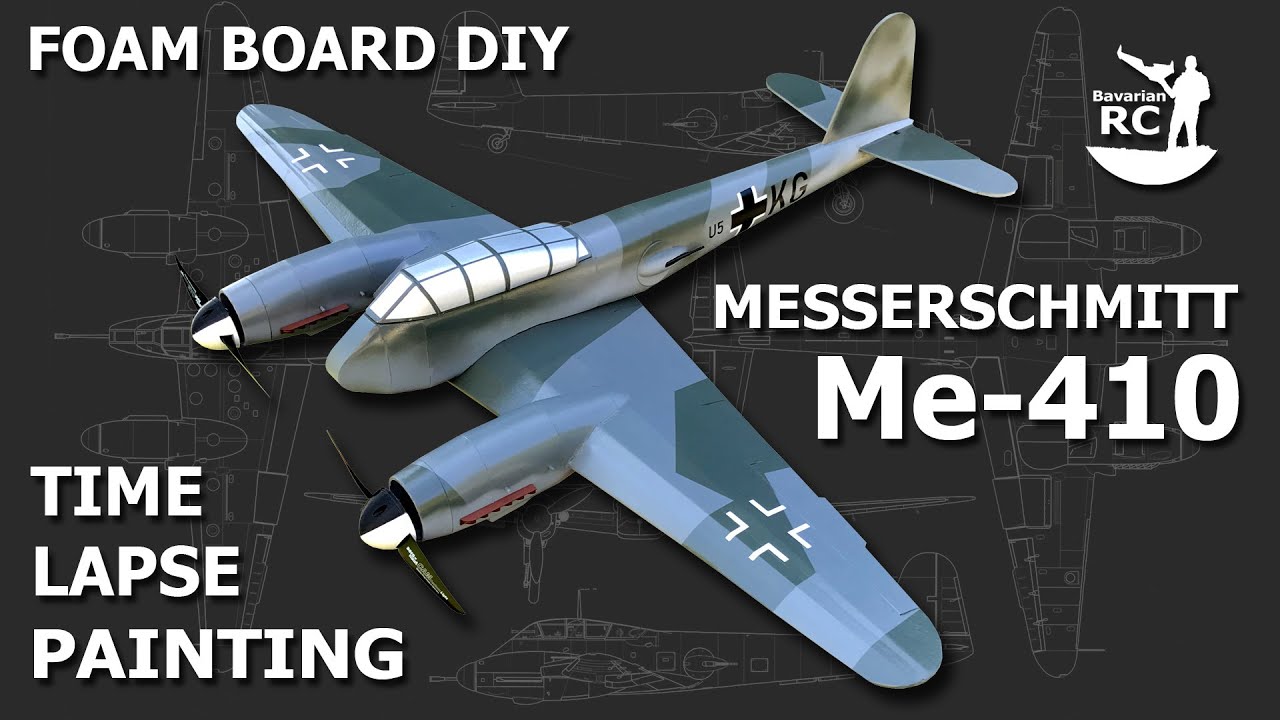Painting the Bavarian RC Messerschmitt Me-410 - Time Lapse