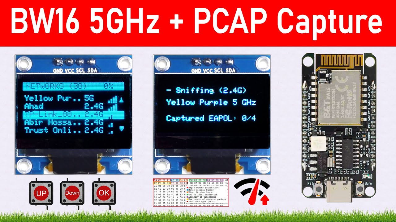 BW16 Firmware Beta 5 GHz&mdash; Signal/Battery UI + PCAP Capture for Security Research
