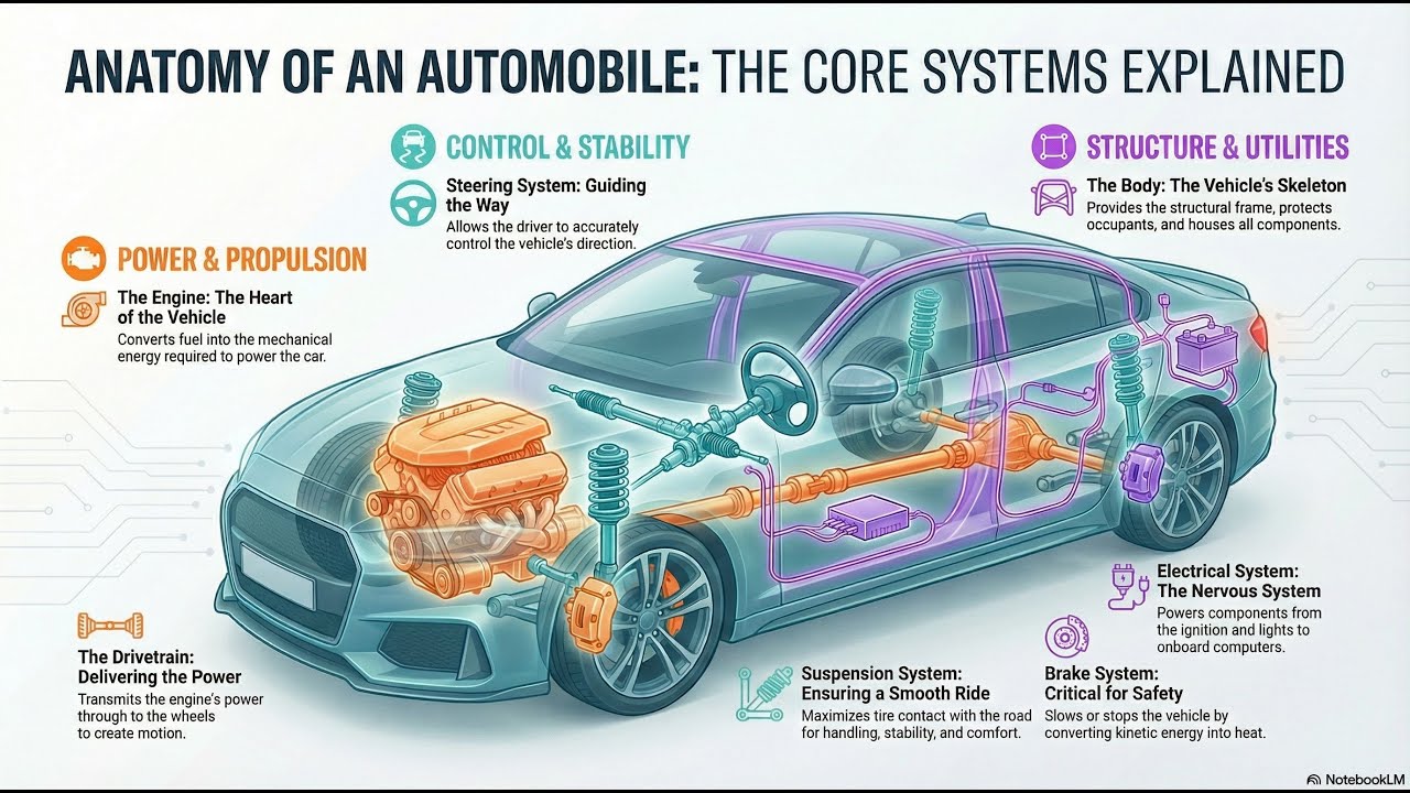 How a Car Works - Fundamental Principles of Automotive Engineering Systems