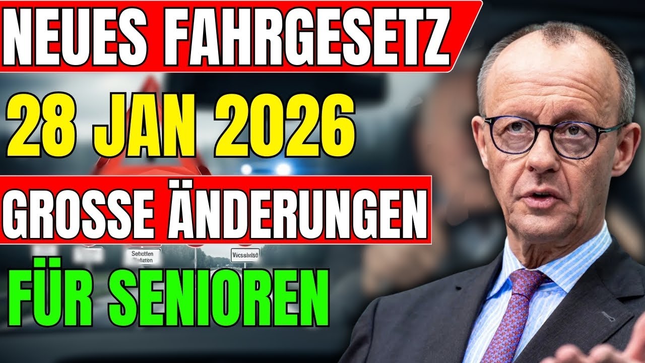 SCHOCK + Neues Fahrgesetz + Ab 28. Januar 2026 + Große Änderungen für Senioren