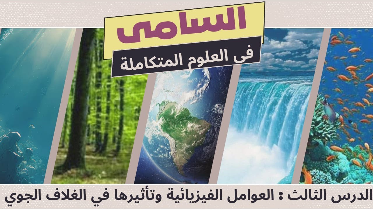 الوحدة الثانية : الغلاف الجوي ,الدرس الثالث (العوامل الفيزيائية وتأثيرها في الغلاف الجوي)