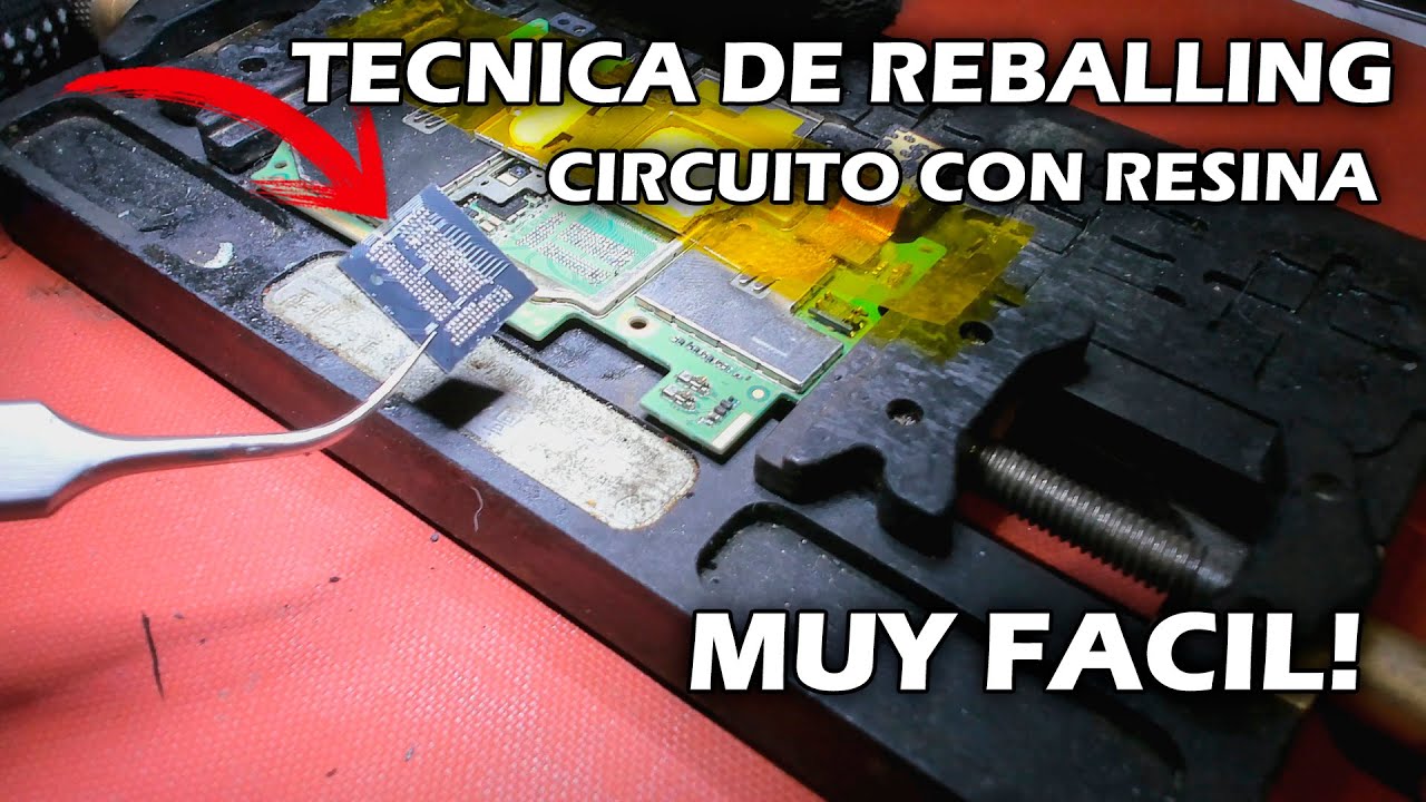 TECNICA DE REBALLING A UN CIRCUITO CON RESINA | MUY FACIL | ELECTRONICASSANTI
