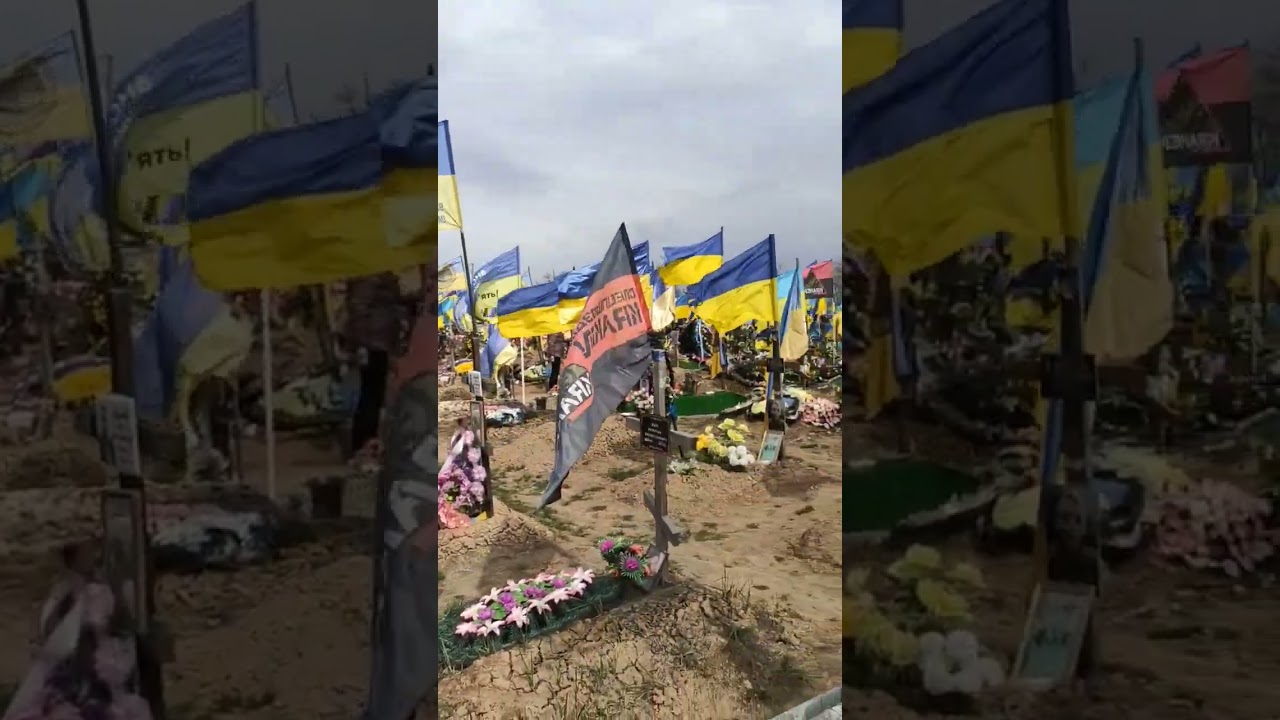 The price of Ukrainian freedom.  About 1000 graves of heroes of Ukraine 💙💛