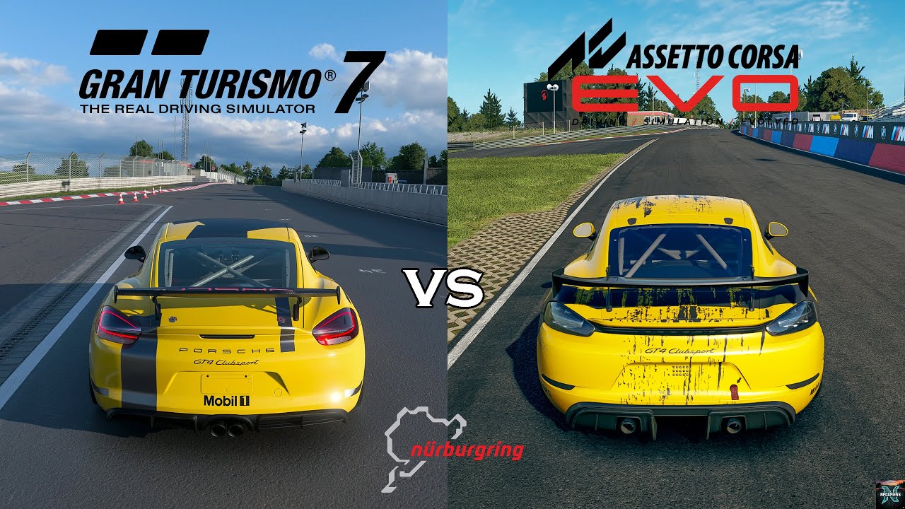Assetto Corsa Evo vs Gran Turismo 7: Which is More Realistic? (Porsche 718 GT4 Clubsport)