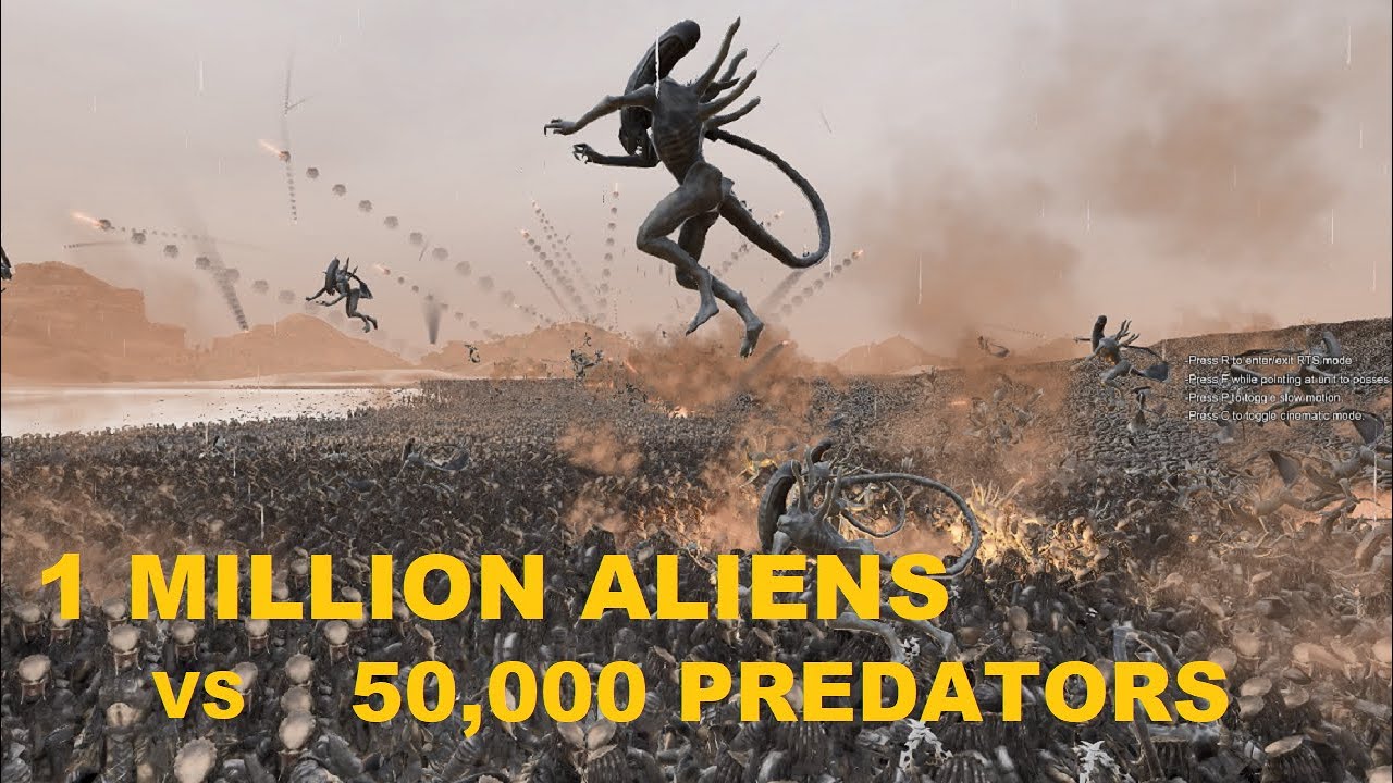 1 MILLION Aliens vs 50,000 Predators Epic Desert Ambush - UEBS 2