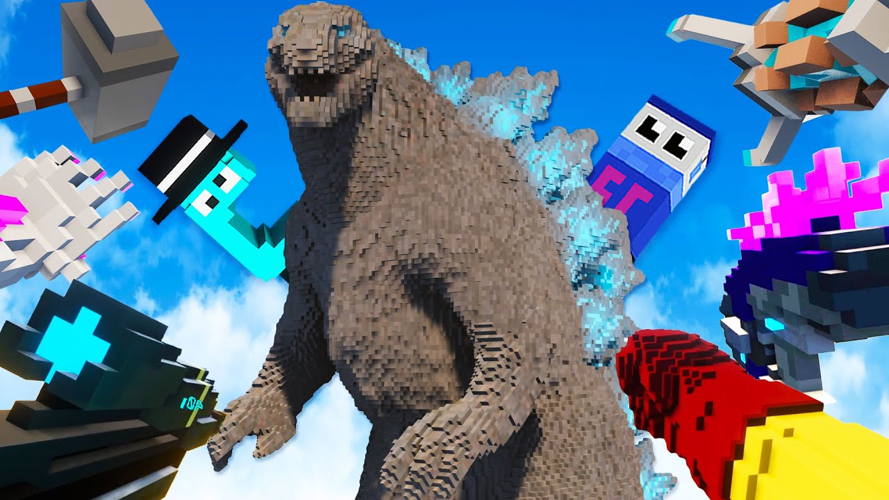 We Destroy Godzilla with Infinite Weapons and Mods in Teardown Multiplayer!