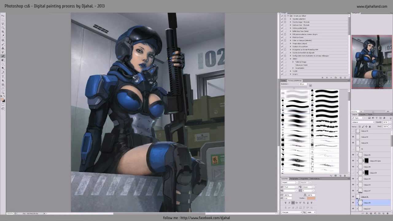 Digital painting process in photoshop by DjahaL - PART2 on 3