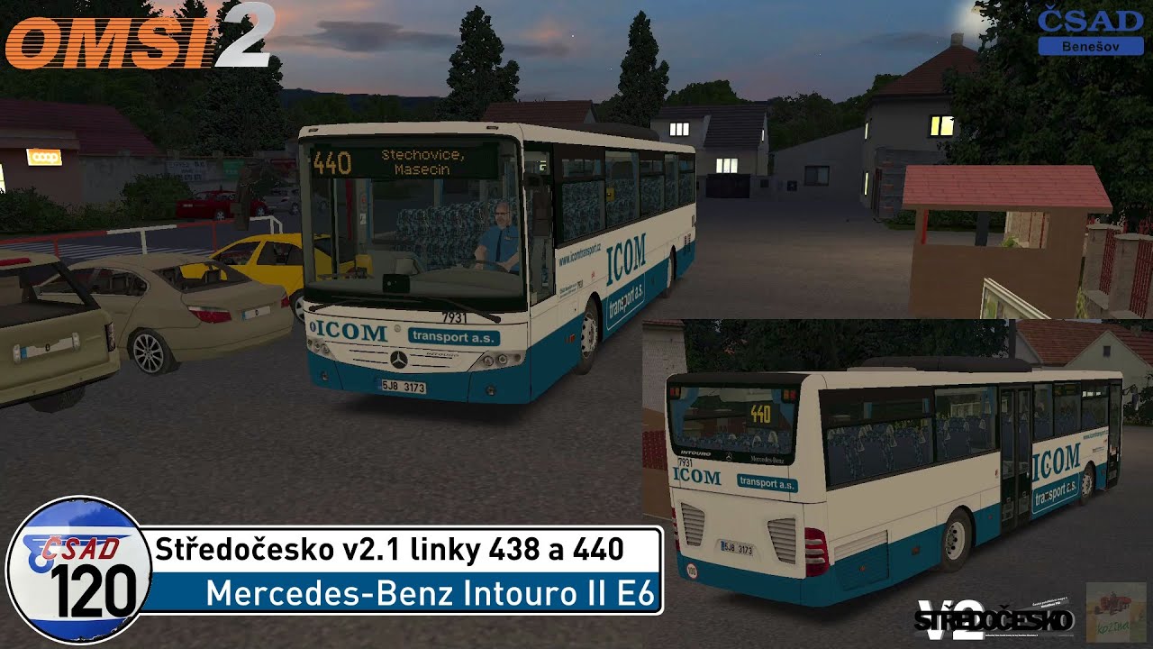 OMSI 2 #120 - Středočesko v2.1 linky 438 a 440 - Mercedes-Benz Intouro II E6