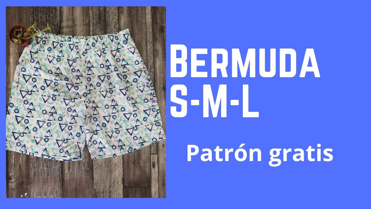 Bermuda/ Short  para hombre - Patrón - Escalado - corte y confección paso a paso