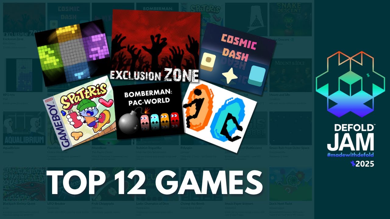 ТОП-12 ИГР с Made With Defold Game Jam 2025