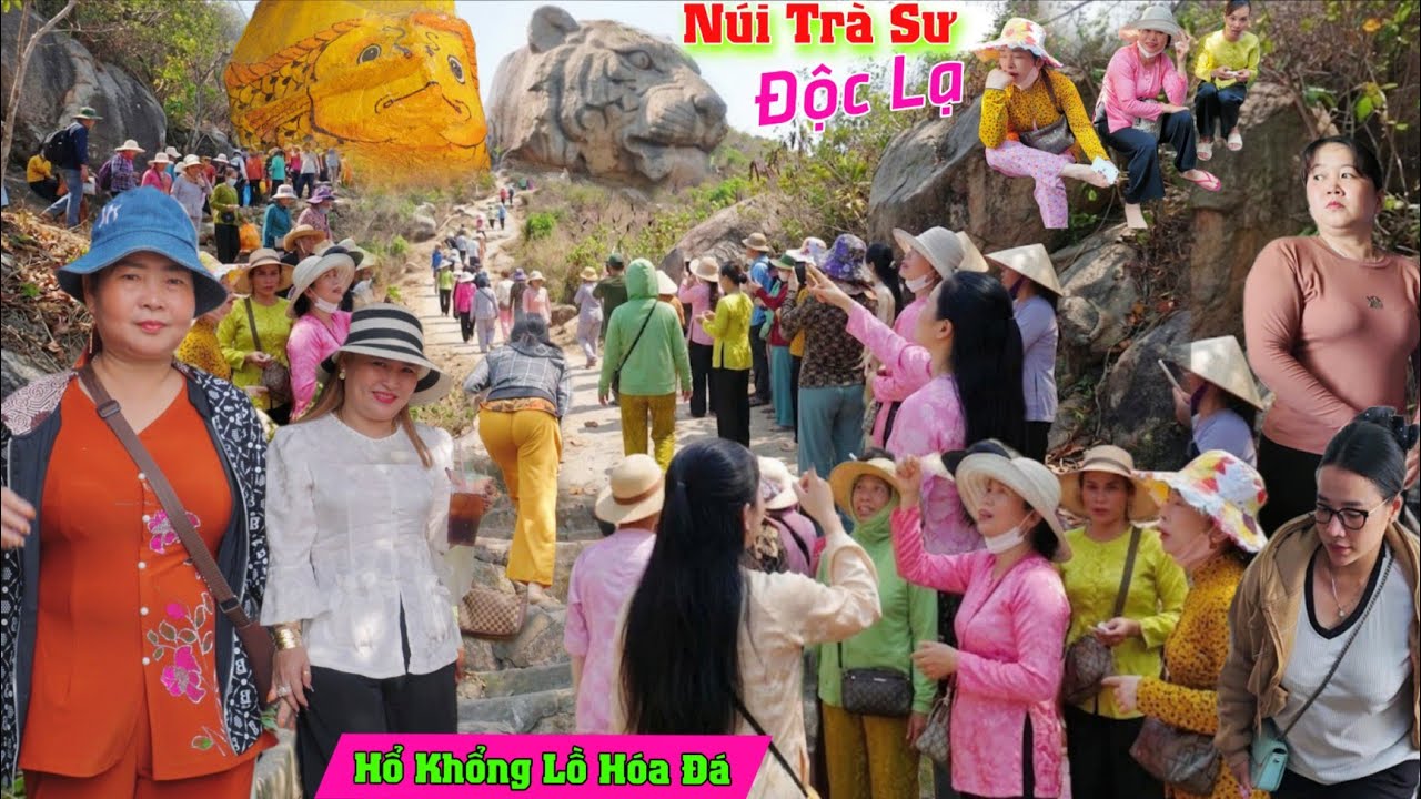 Độc lạ núi Trà Sư an giang tảng đá đầu hổ khổng lồ nằm trên đỉnh núi nhiều người xem