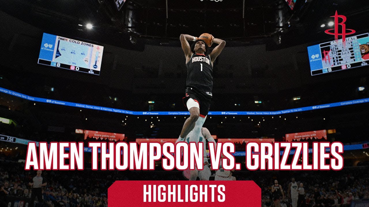 Amen Thompson (21 points) Highlights vs. Memphis Grizzlies l Houston Rockets