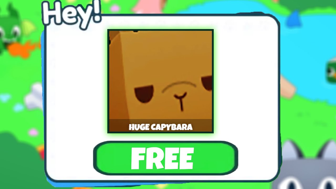 How To Get Huge Capybara For FREE Pet Sim X