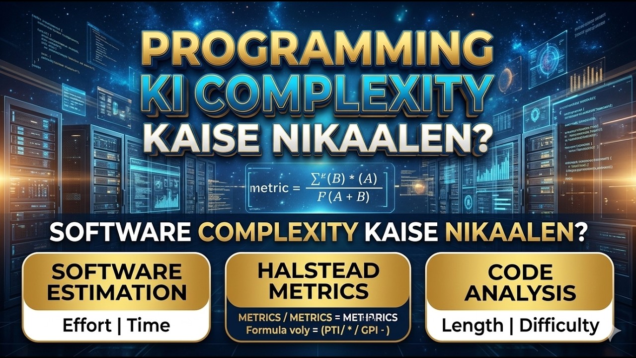 Halstead Metrics Explained with Example | How to Compute Halstead Metrics | Halstead Metrics HINDI
