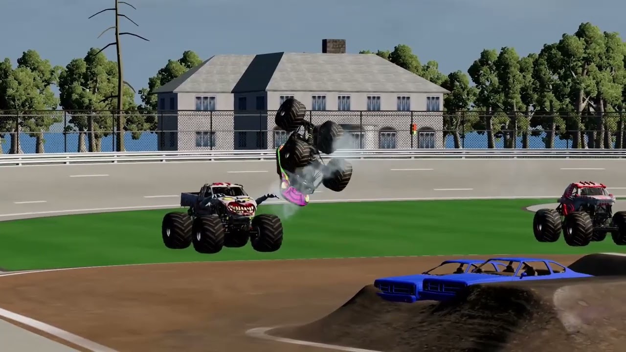 CRASHES & MADNESS - BeamNG.Drive Monster Jam! BeamNG.Drive Monster Jam #5