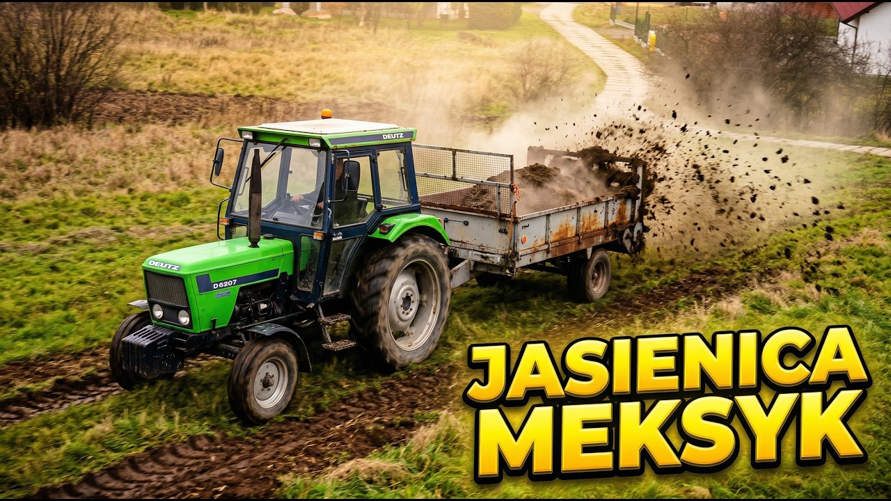 Jasienica Meksyk NA ŻYWO! 🔥 Rozrzucanie obornika 🚜 Deutz-Fahr 6207 | Jesień 2025