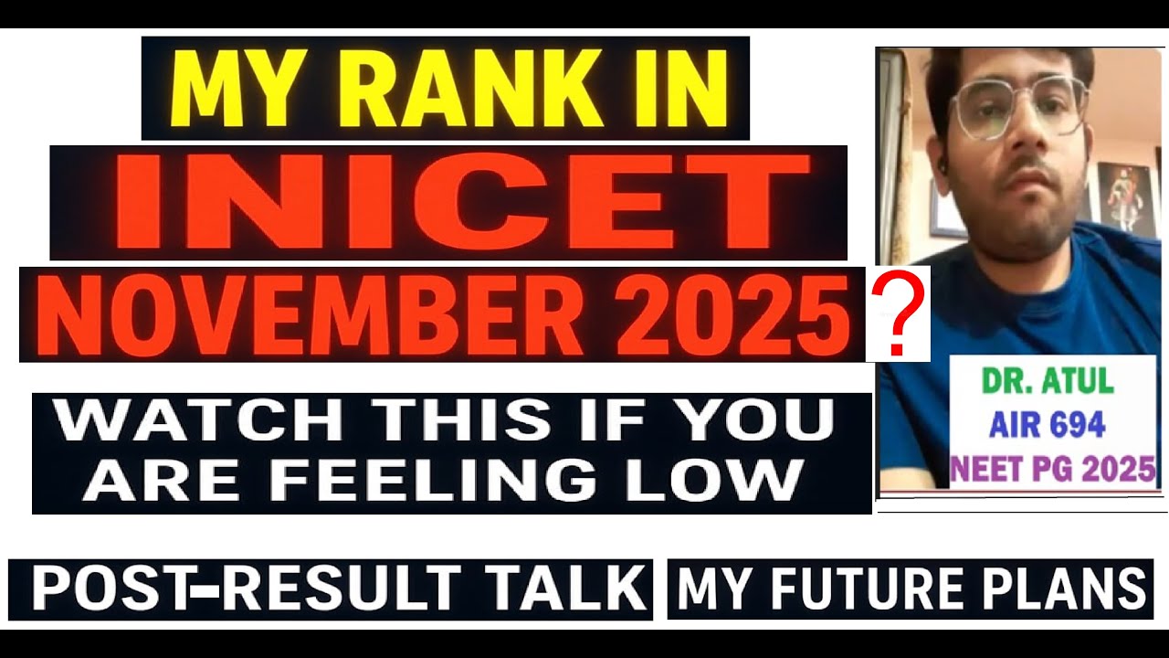 Мой рейтинг в INICET за ноябрь 2025? Чувствуете себя подавленным? Посмотрите это | Мои планы на б...