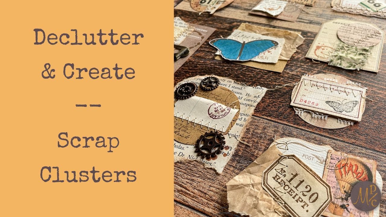 Use up those scraps! DIY Junk Journal Clusters & Embellishments
