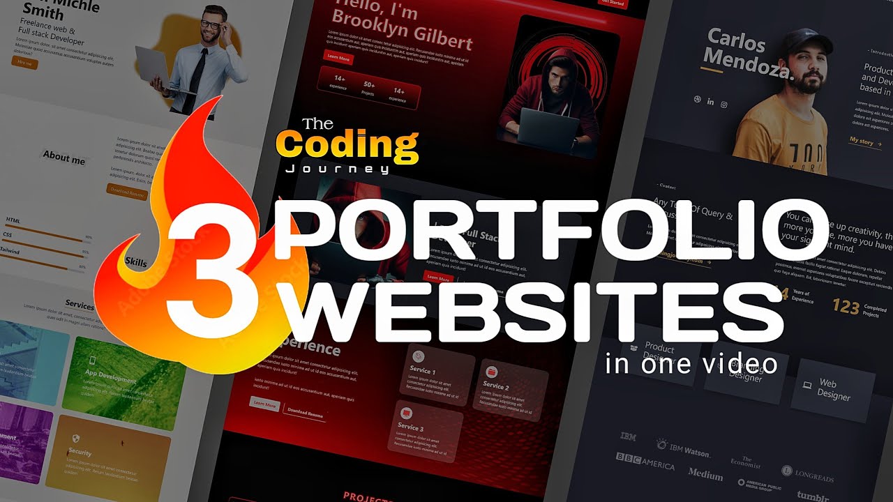 🔥Build 3 Complete Portfolio Websites  with ReactJS, NextJS, Tailwind CSS and Framer-Motion