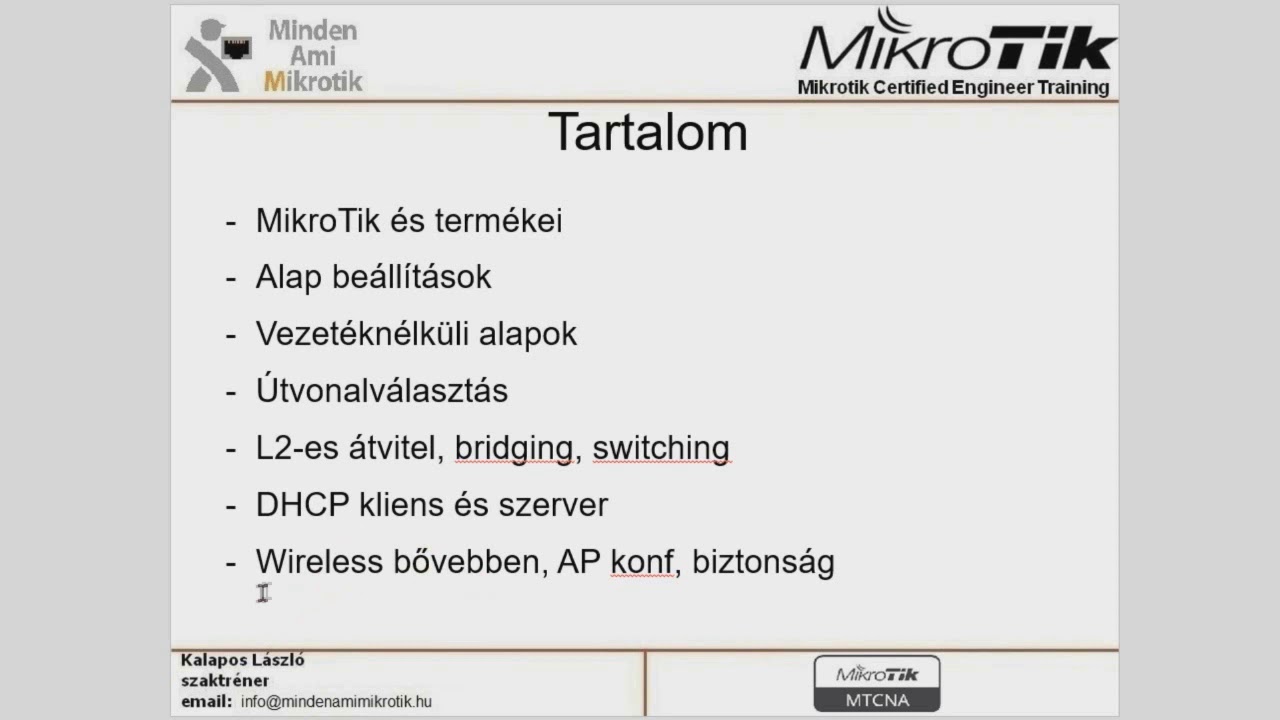 MikroTik Online 1. rész - bevezető