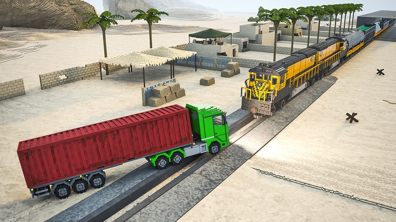 Freight DLC Train vs Vehicles (stop the train) | Teardown