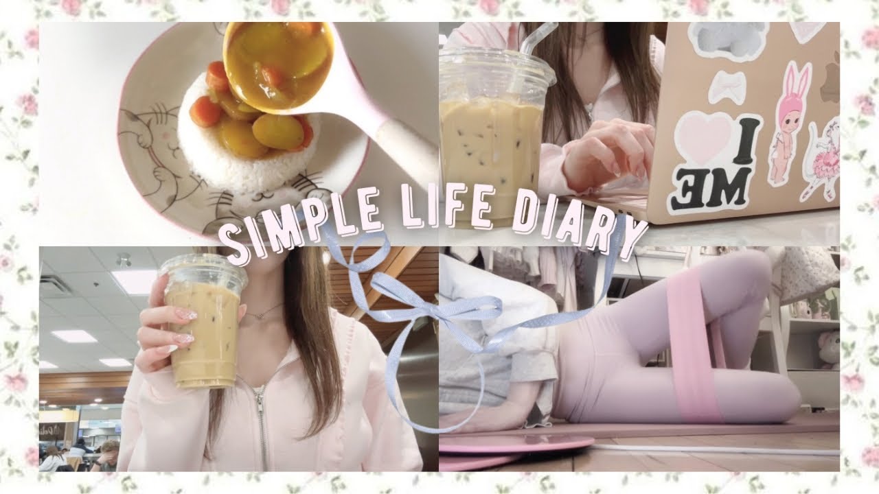 simple life diary ✿ law school days, my workout routine & trying japanese snacks