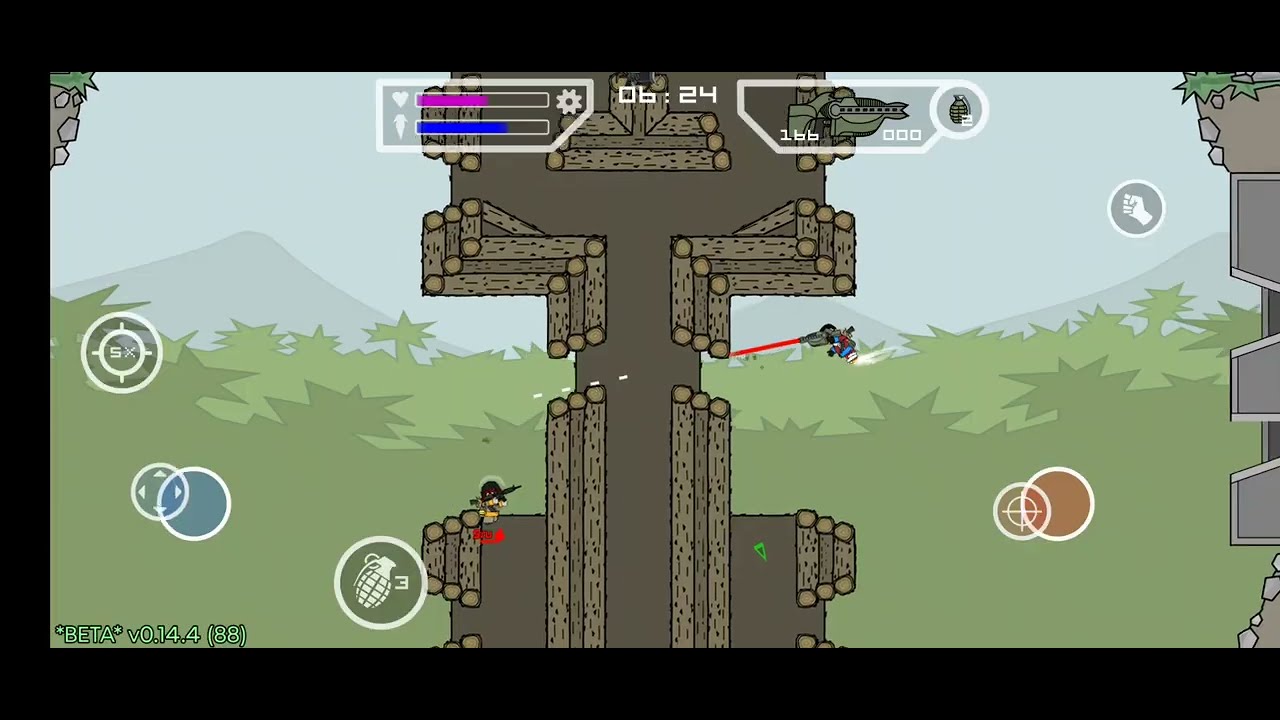 Mini Militia Gameplay 98 (Team) High Tower