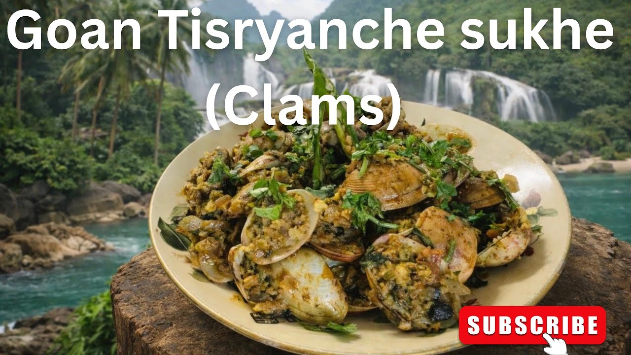 Goan Tisryanche  Sukhe | Clams with Coconut Shellfish Dry Recipe | Clams sukhe