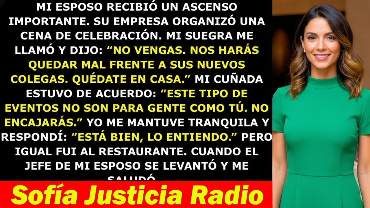 Mis Suegros Dijeron: “No Vengas a la Cena del Ascenso de Nuestro Hijo”—Pero Cuando el Jefe Me Saludó