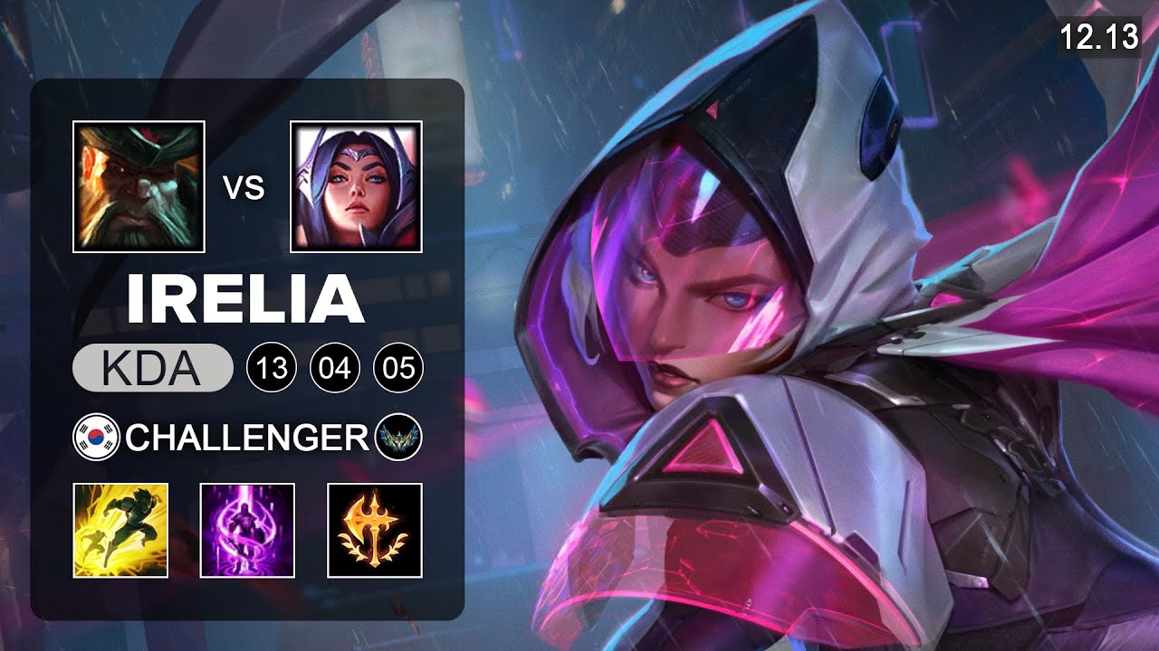 Irelking Irelia vs GangPlank Top - KR Challenger - Patch 12.13 Season 12