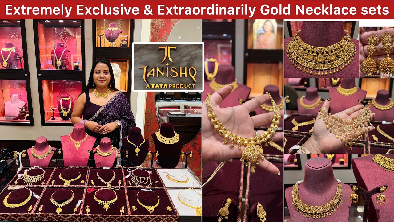 Extremely Exclusive 🥰 New 22KT Gold Necklace with earrings collections from Tanishq | Necklace sets✨