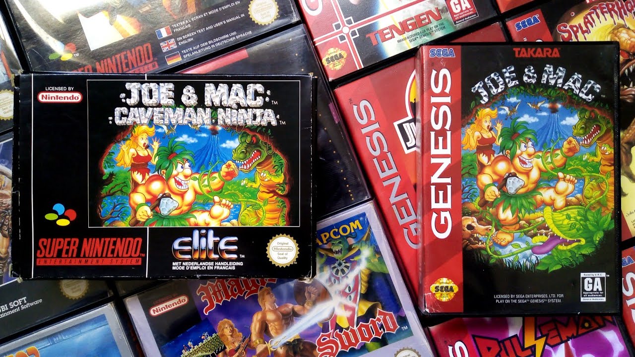 💢 Versus 💢  JOE & MAC 🔸 Super Nintendo 🆚 Sega Genesis