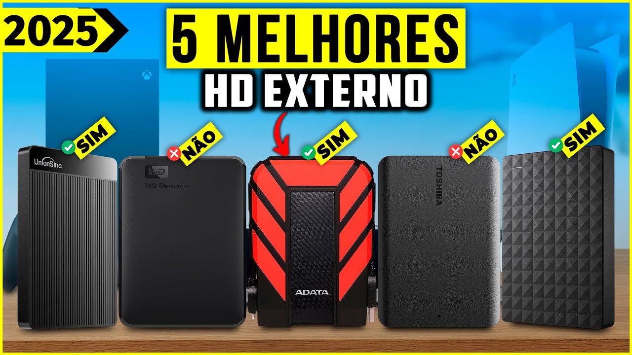 Os 5 Melhores HD Externo Em 2025!