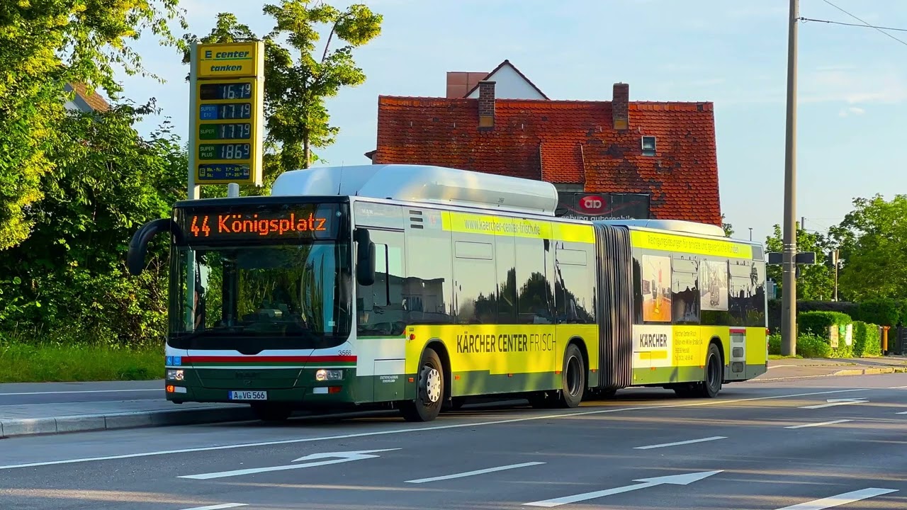 #475 MAN A23 Lion‘s City G NG313 CNG |Stadtwerke Augsburg - Wagen 3566 |Sound Mitfahrt Hydrolüfter 