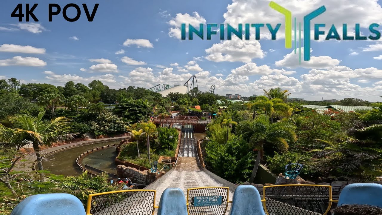 Infinity Falls - SeaWorld Orlando Intamin Water Rapids - On-Ride POV [4K]