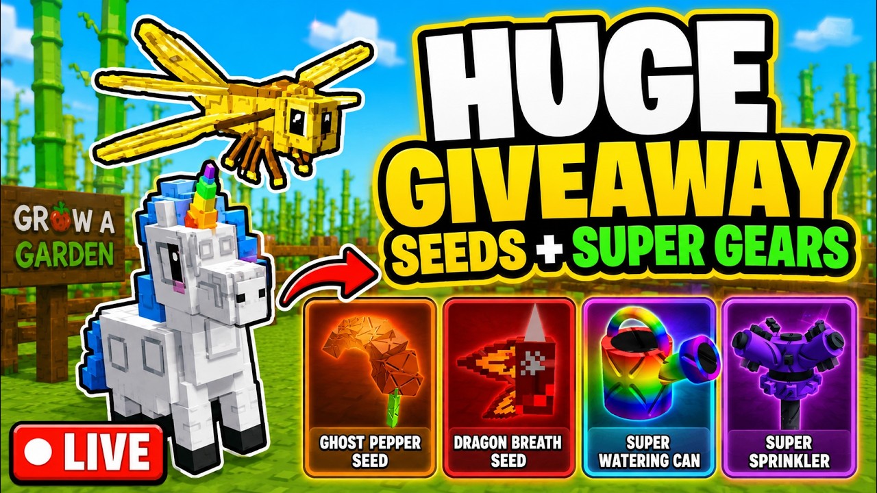 NEW Grow a Garden 2 UPDATE + HUGE GIVEAWAY LIVE! Pets, Seeds & Gears! 🦄🎁