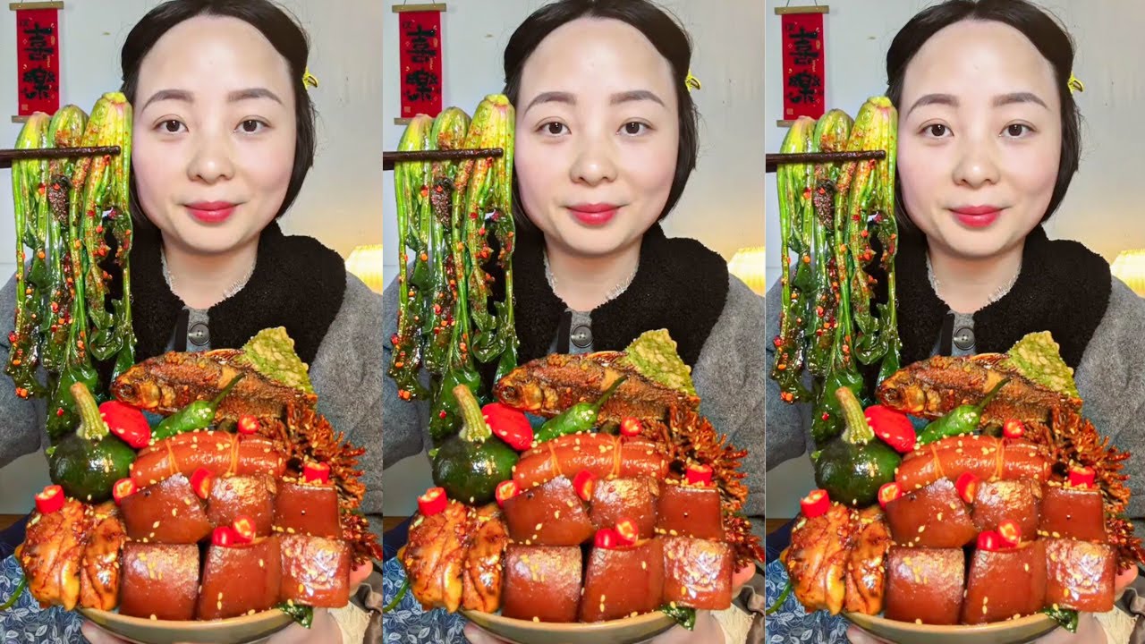 Home Cooking Eating Show | Sister Enjoys Braised Pork Belly | Rural Comfort Food