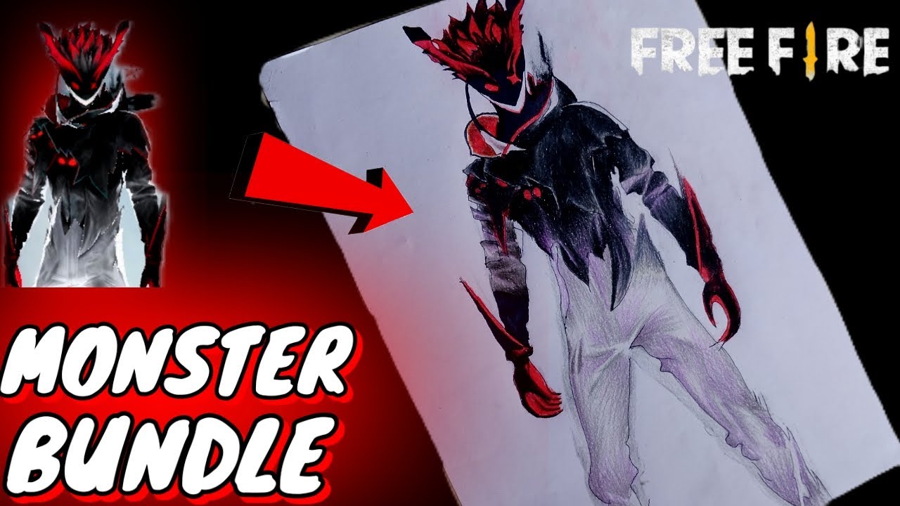 Free Fire Monster Bundle Drawing 😎 Free Fire Drawing#viralvideo #trending #youtubevideo 