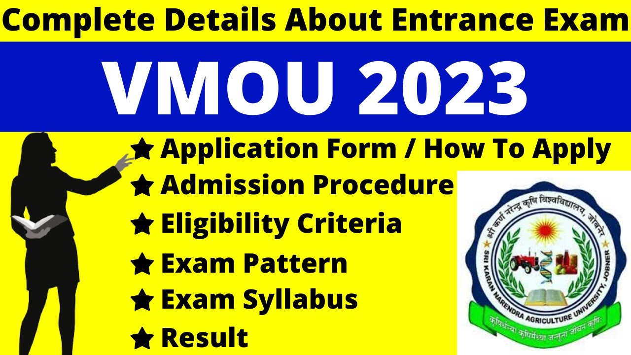 VMOU 2023 Full Details: Notification, Dates, Application, Syllabus, Pattern, Eligibility, Admit Card