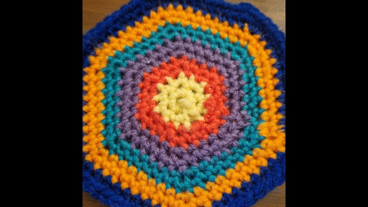 Today I am crocheting a coaster