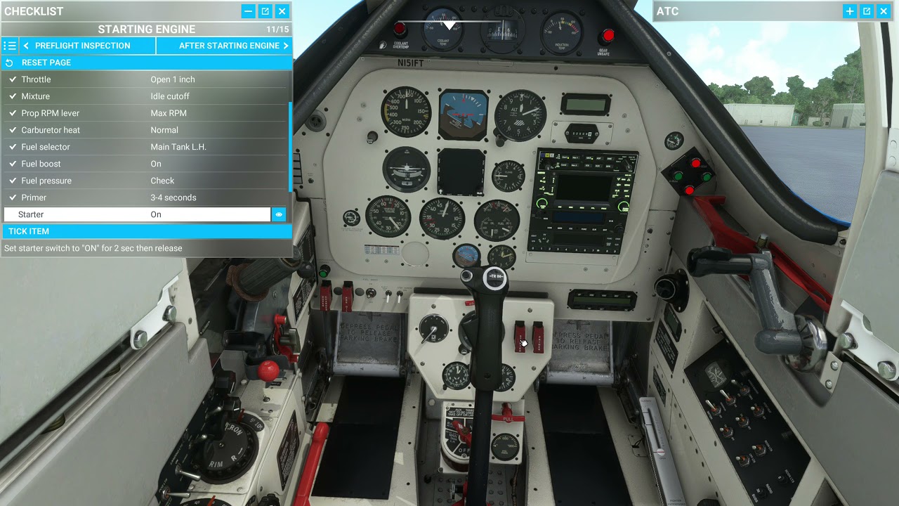 MICROSOFT FLIGHT SIMULATOR: P-51D Lady B Startup and Taxi
