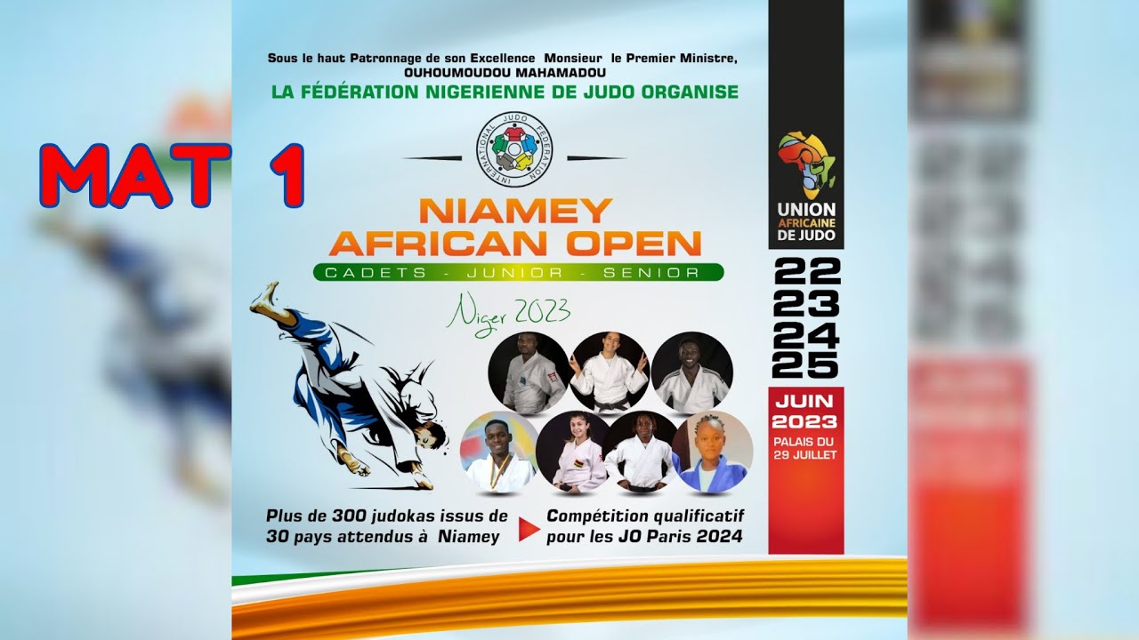 JUDO Mat 1 : Niamey African Open 2023 Day 1