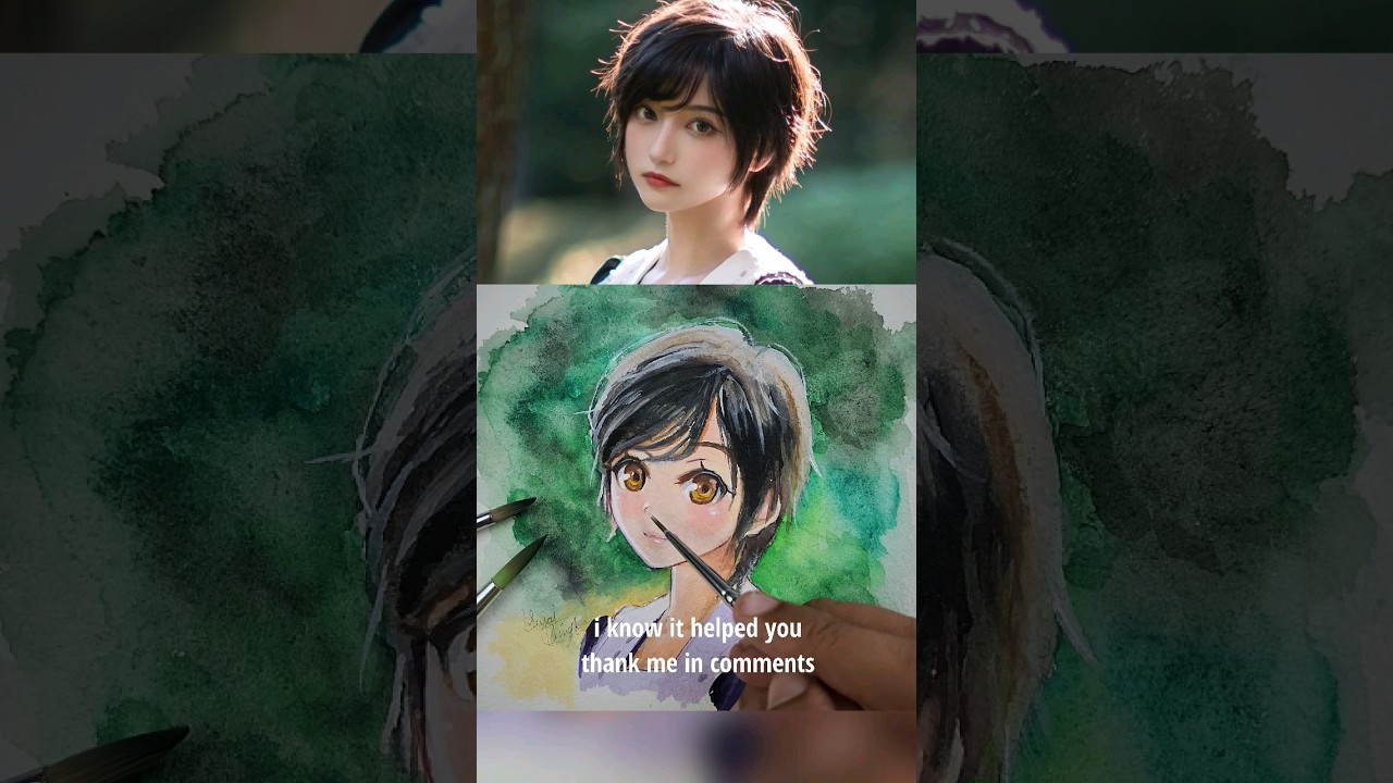 Draw human into anime🤘 #tutorial #animeedit #drawing