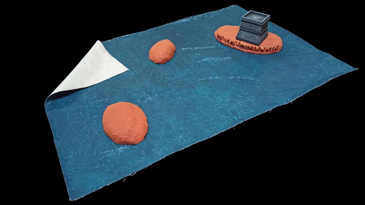 I made my own SUPER CHEAP, Roll-up Ocean Battlemat! 🌊🌊