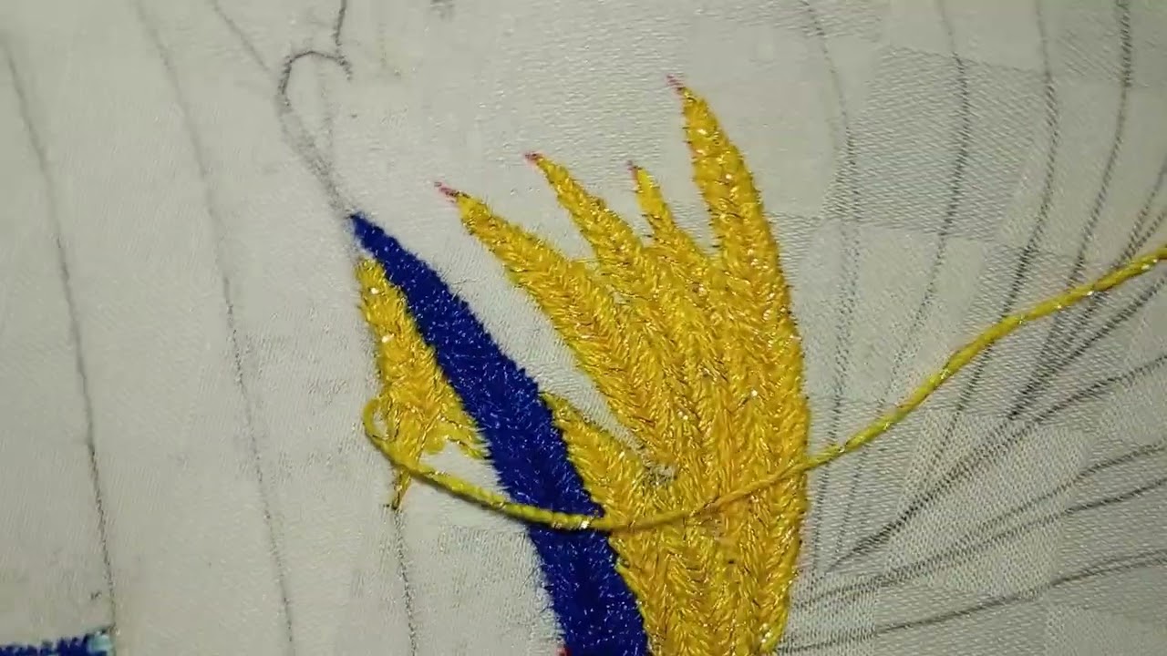 Puntada Espina de pescado para plumas 