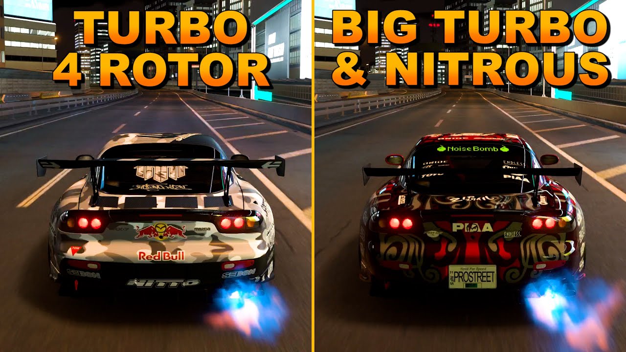 Turbo 4 Rotor RX-7 vs BIG Turbo, Nitrous & Anti-lag 2 Rotor | Gran Turismo 7 [PS5 4K]