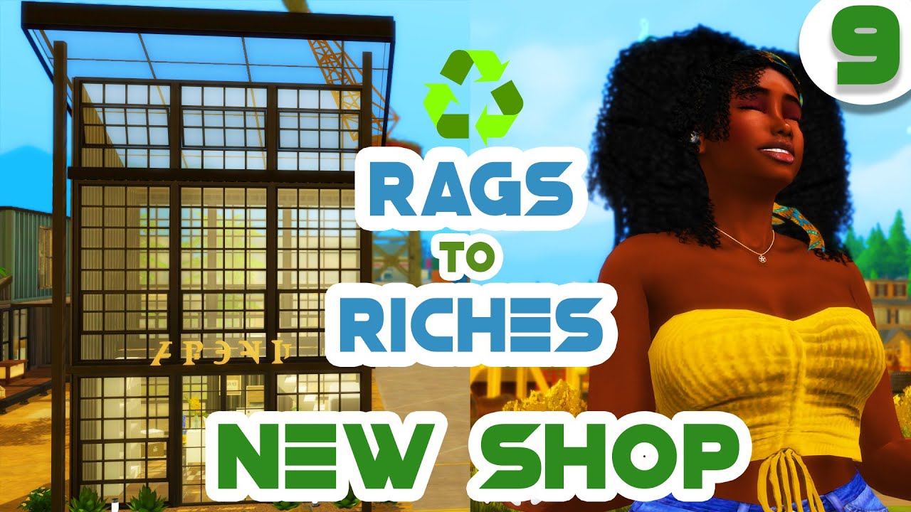 ♻️ Recycled Rags to Riches ♻️The Sims 4 Eco Lifestyle 🌿 #9 NEW SHOP FRONT